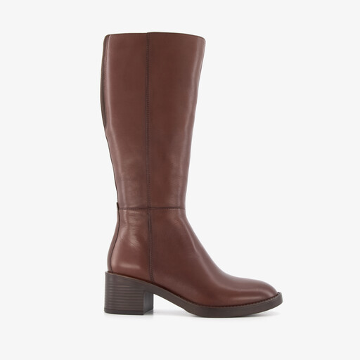 Hoge leren dames laarzen bruin