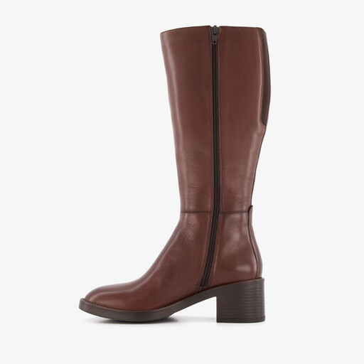 Hoge leren dames laarzen bruin