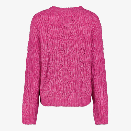 Gebreide dames trui roze