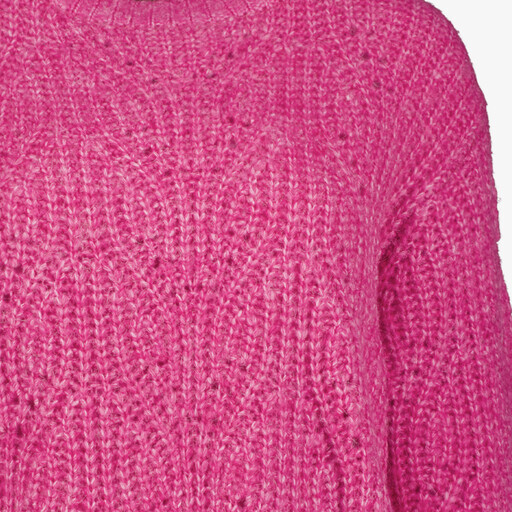 Gebreide dames trui roze