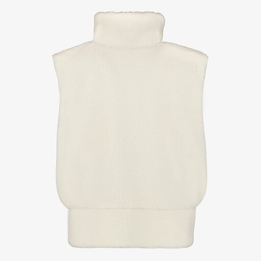 Dames teddy gilet beige