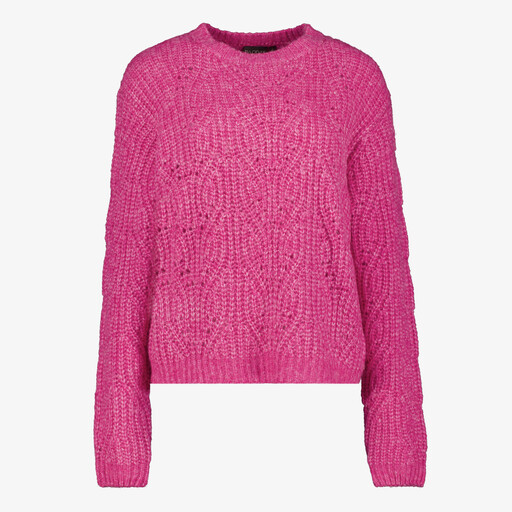 Gebreide dames trui roze