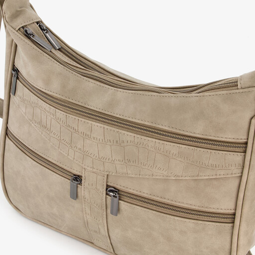 Dames schoudertas taupe