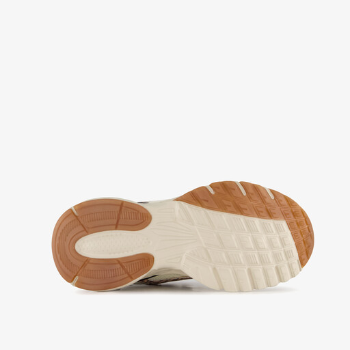 Meisjes sneakers met panterprint details bruin beige