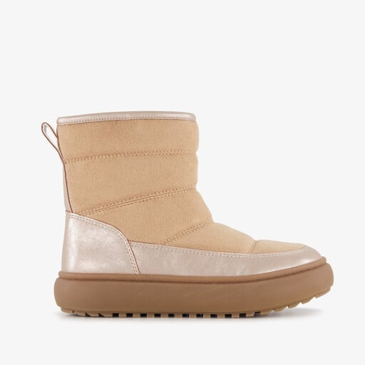 Gevoerde meisjes boots beige metallic
