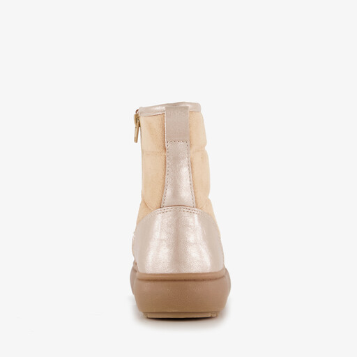Gevoerde meisjes boots beige metallic