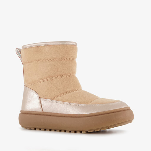Gevoerde meisjes boots beige metallic