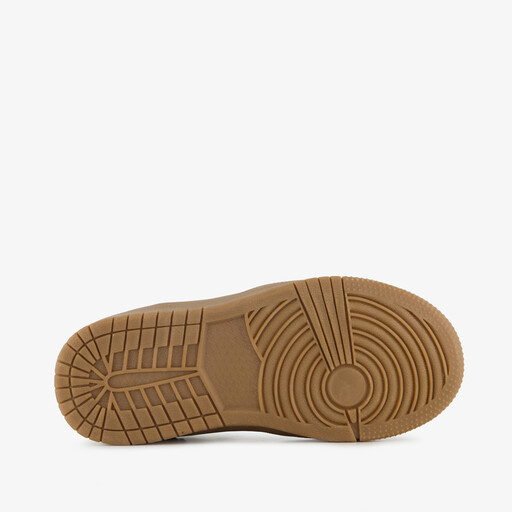 Hoge meisjes sneakers met panterprint bruin