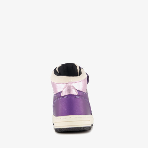 Hoge meisjes sneakers paars wit