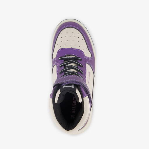 Hoge meisjes sneakers paars wit