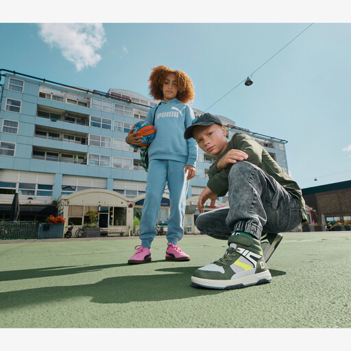 Hoge jongens sneakers groen