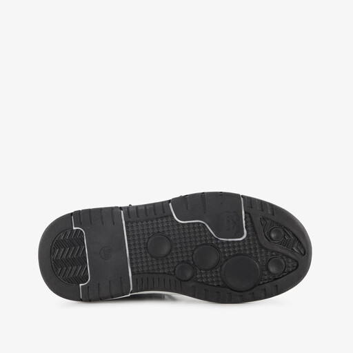 Leren hoge jongens sneakers grijs wit