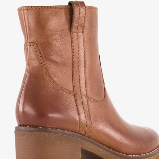 Leren dames boots cognac