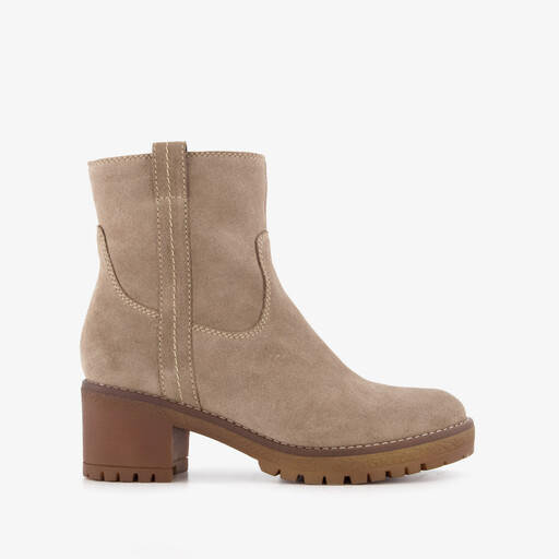 Suede dames boots beige