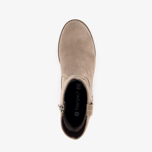 Suede dames boots beige
