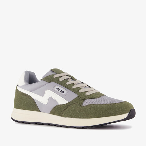 Heren sneakers groen grijs