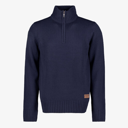 Gebreide heren coltrui blauw