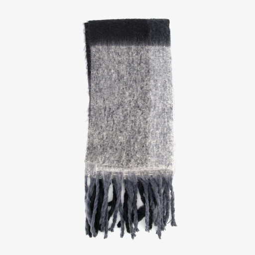 Geruite dames sjaal grijs zwart