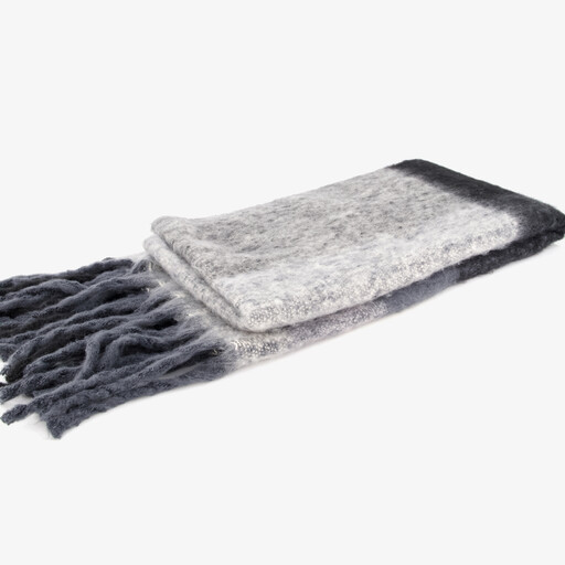 Geruite dames sjaal grijs zwart