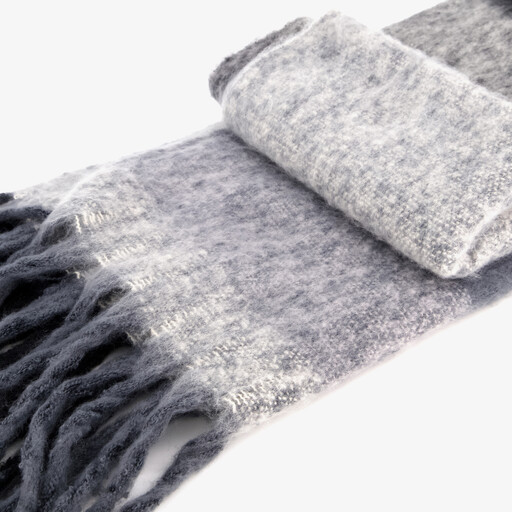 Geruite dames sjaal grijs zwart