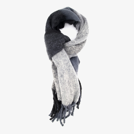 Geruite dames sjaal grijs zwart