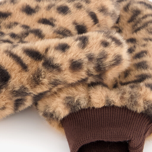 Meisjes wanten met luipaardprint