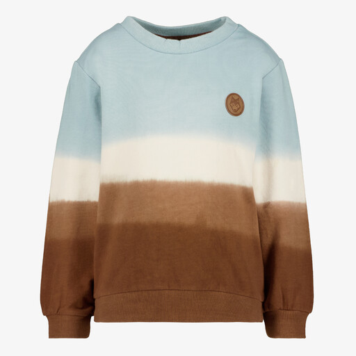 Jongens sweater blauw bruin