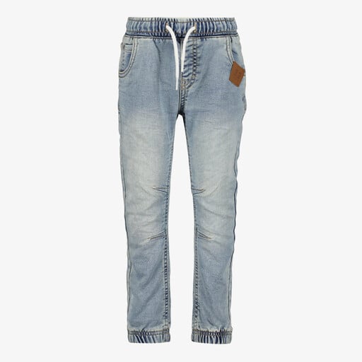 Jongens jog denim met stone wassing blauw