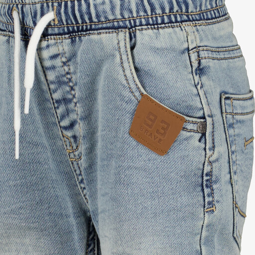 Jongens jog denim met stone wassing blauw