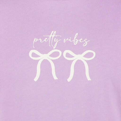Meisjes sweater met backprint lila
