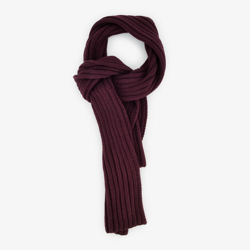 Gebreide heren sjaal bordeauxrood