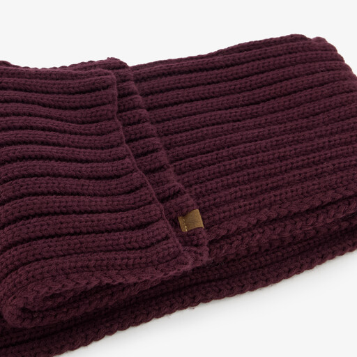 Gebreide heren sjaal bordeauxrood