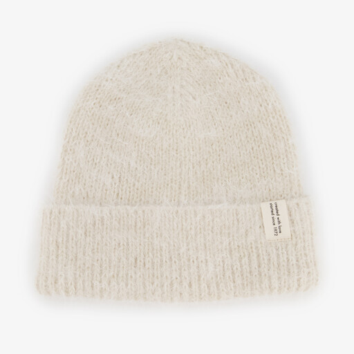 Gebreide dames muts wit