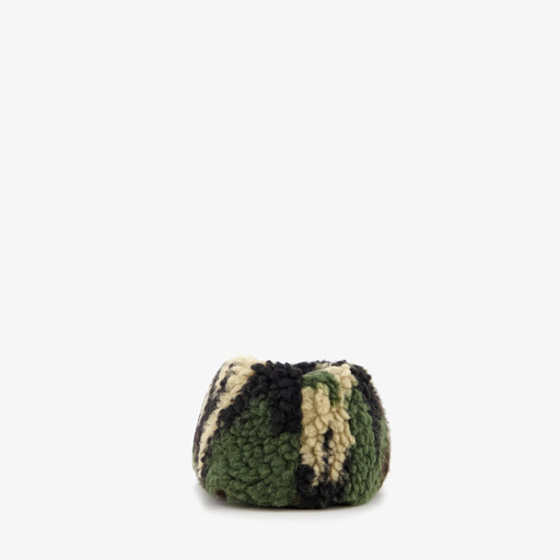 Kinder teddy sloffen met camouflage print groen