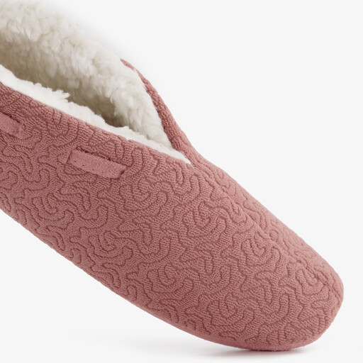 Gevoerde dames sloffen roze