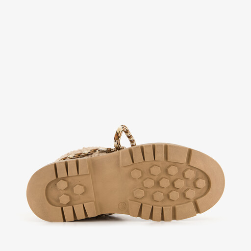 Meisjes teddy boots beige