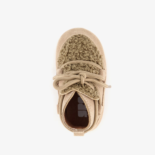 Babyschoenen met veters beige