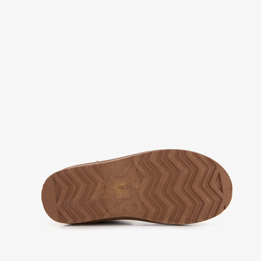Gevoerde meisjes boots met panterprint bruin