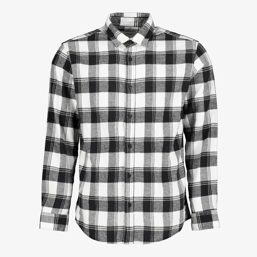 Heren overhemd zwart/wit