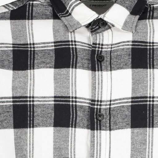 Heren overhemd zwart/wit