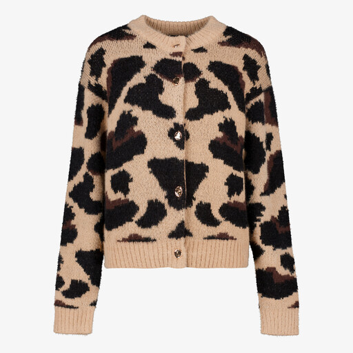 Dames vest met luipaardprint