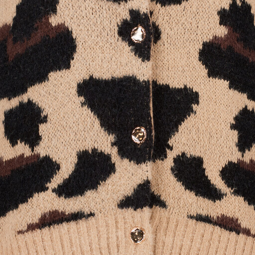 Dames vest met luipaardprint