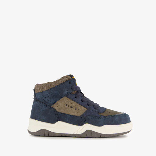 Hoge jongens sneakers blauw grijs