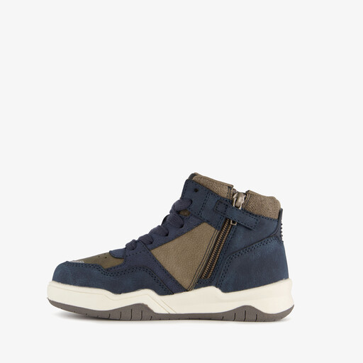 Hoge jongens sneakers blauw grijs