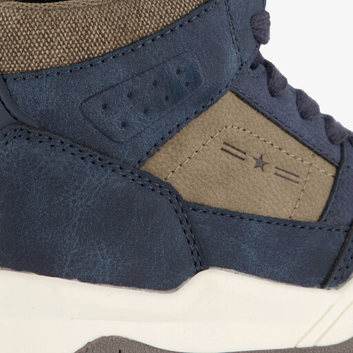 Hoge jongens sneakers blauw grijs