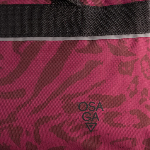 Sporttas met panterprint 26 liter bordeauxrood