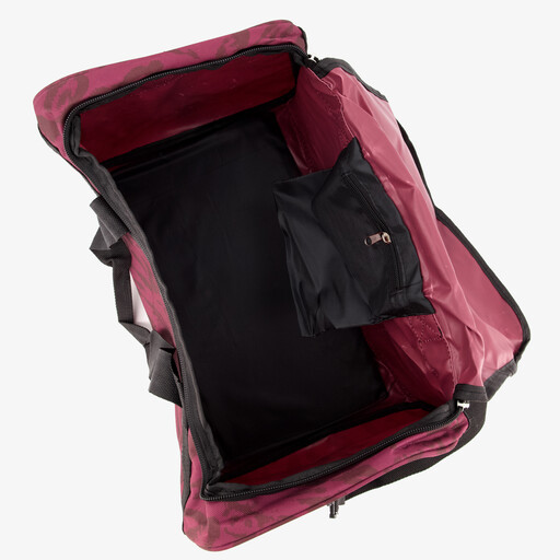 Sporttas met panterprint 26 liter bordeauxrood