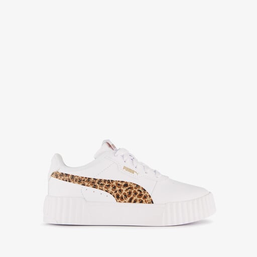 Carina 3.0 meisjes sneakers met panterprint details wit