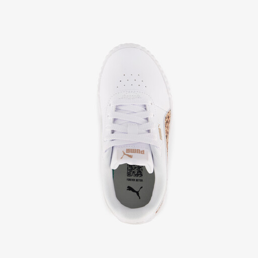 Carina 3.0 meisjes sneakers met panterprint details wit