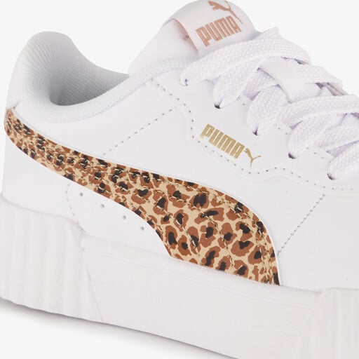 Carina 3.0 meisjes sneakers met panterprint details wit